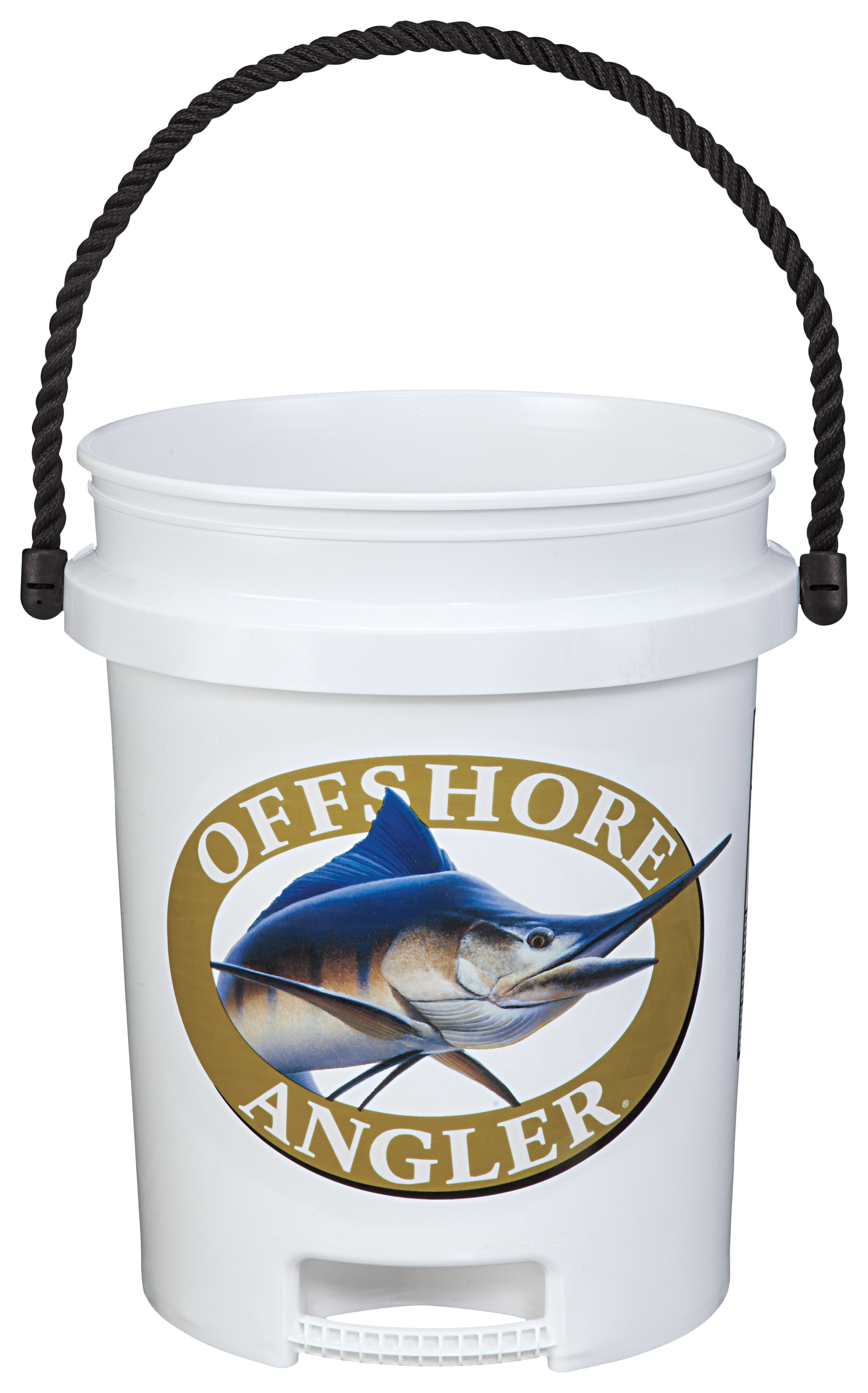 Offshore Angler Logo 5-Gallon Plastic Bucket with Rope Handle - White ...